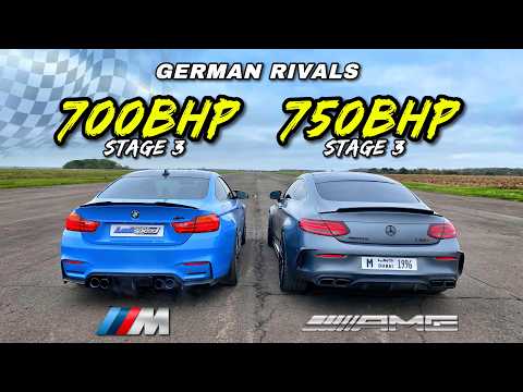 700BHP BMW M4 vs 750BHP MERCEDES C63S AMG: DRAG RACE