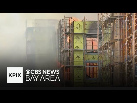 Massive fire breaks out at Redwood City construction site