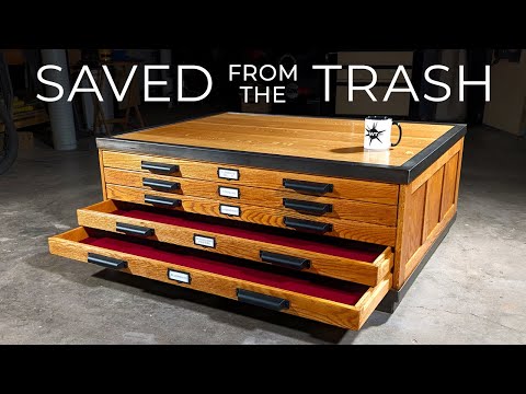 Restoring an Architect's Antique Blueprint Cabinet