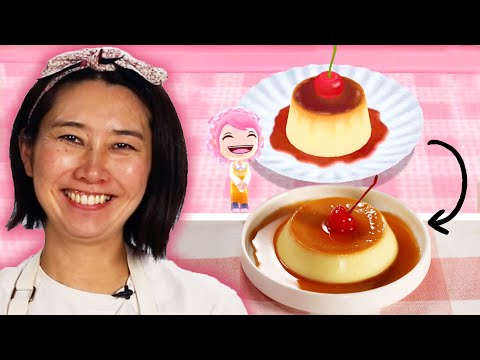Rie Tries to Recreate The Pudding Recipe From Cooking Mama • Tasty
