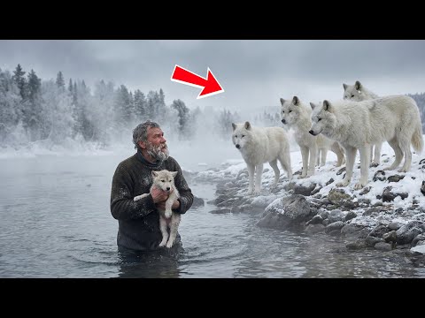 Охотник спас тонущего волчонка, и стая окружила его. Но их реакция довела всех до слёз!