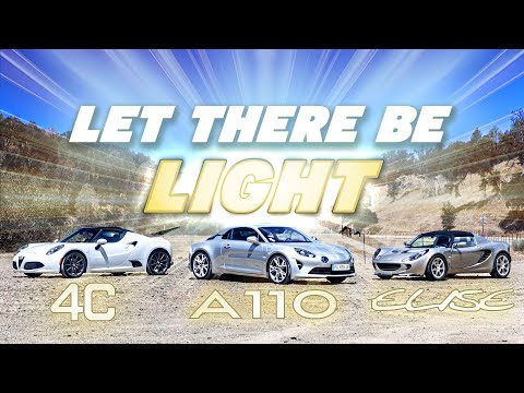 Alpine A110 vs Lotus Elise vs Alfa Romeo 4C - Let there be Light!