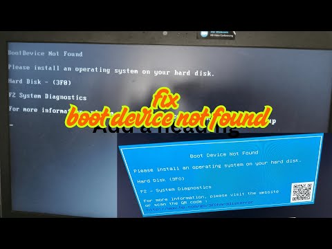 Fix Boot Device Not Found Hard Disk 3F0 Error in HP Laptop/PC - Complete Solution"