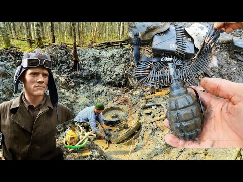 EXCAVATION OF THE SOVIET T-34 TANK THAT BROKE INTO GERMAN POSITIONS / WW2 METAL DETECTING