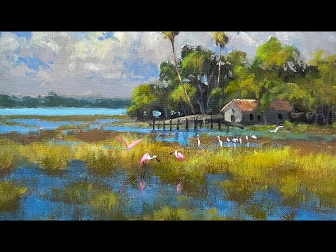 Landscape in Acrylics- No Details Needed!!!