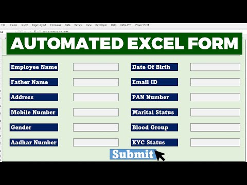 EASILY Make an Automated Data Entry Form in Excel |