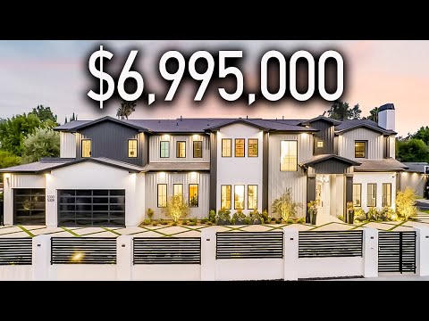 Touring Encino's NEWEST Mansion with a Basketball Court!