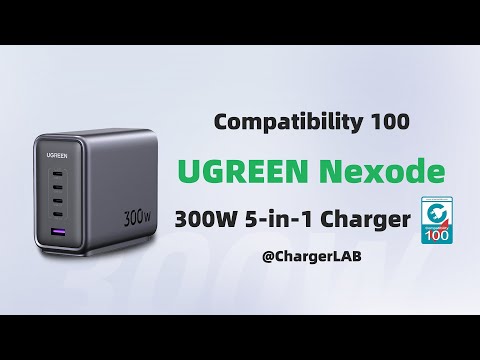 The USB-C1 Port of UGREEN Nexode 300W 5-in-1 Charger - ChargerLAB Compatibility 100