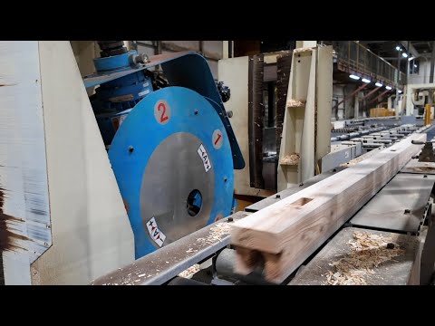 Manufacturing process of a wooden house frame factory (post&beam frame) OSV