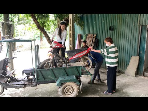 Girl and Young Passion for Restoring Old Damaged Cars.