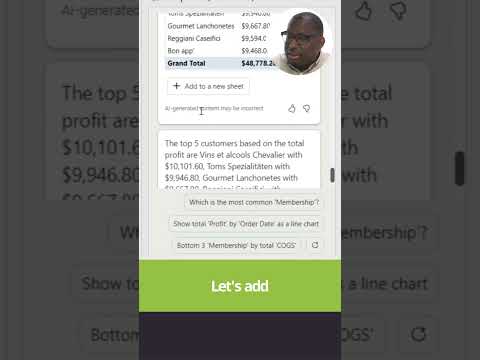 Performing Data Analysis with a PivotTable: Copilot for Excel