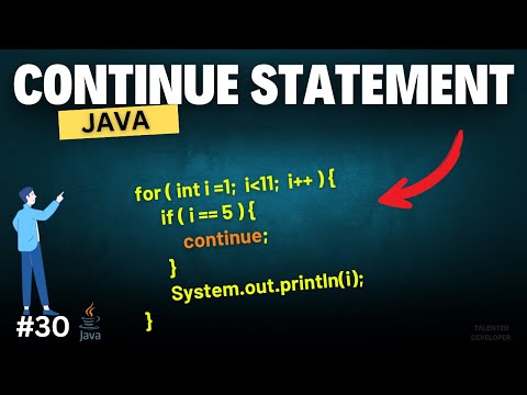 Java Continue Statement Explained with Examples | Chapter-30 | Java Tutorial For Beginners