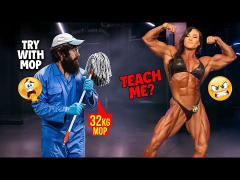 ANATOLY Uses 32kg Mop in the Gym  Bodybuilders Laughed… Until He Destroyed Their EGOS 💪🧹