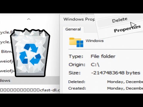 Deleting Windows 11 in Recycle Bin