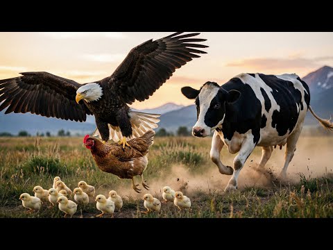 Rescuing a mother hen attacked by an eagle.