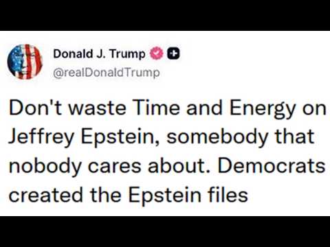 he wants to bury the epstein files