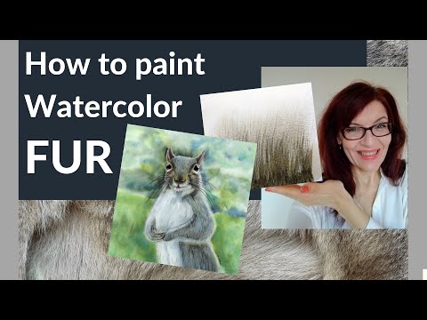 Watercolor Fur Tutorial (The EASY way to paint fur in watercolor!)