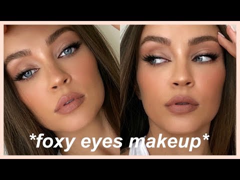 trying the *FOXY EYES* makeup trend (eye lift without surgery??) bc I'm bored