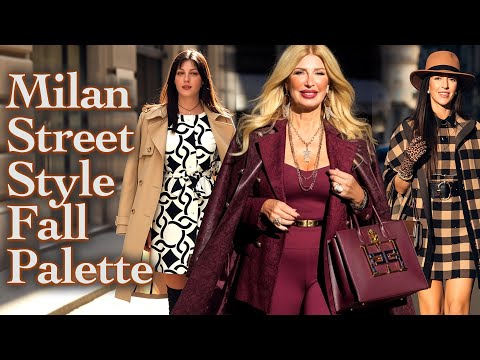 Newest Trendy Outfits for Warm Autumn 2025 | Milan Street Style In Fall Colors | Luxury Shopping