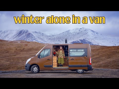 Winter Alone in My Van in the Scottish Highlands