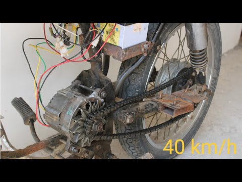 how to make 40 km/h high speed electric bike / building an alternator powered bike