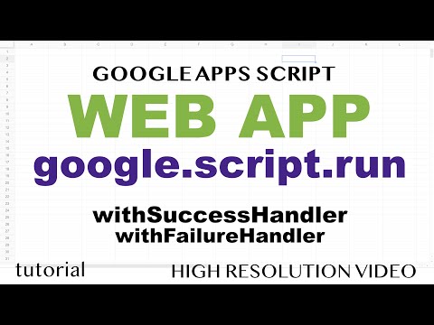 google.script.run Web App - withSuccessHandler & withFailureHandler Callbacks