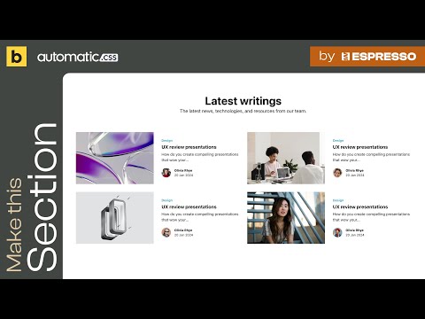 Wordpress Tutorial | Bricks Builder | AutomaticCSS (ACSS) | Blog section horizontal card