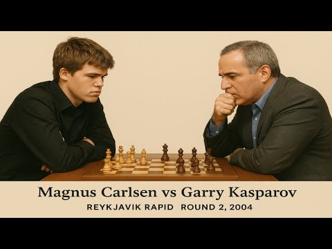 Magnus carlsen vs Garry Kasparov - Reykjavik Rapid ( ROUND 2 ), 2004