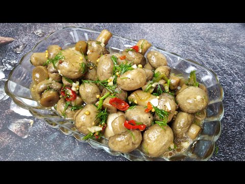 Marinated champignons in 5 minutes!!! This appetizer is always a hit!!!