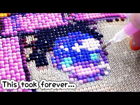 I'm going to cry... THIS TOOK ME 4 MONTHS😭DIAMOND ART PAINTING *Tik Tok DIY*