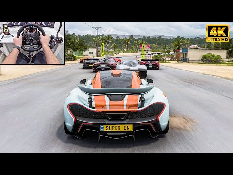 McLaren P1 VS Hypercars - Forza Horizon 5 | Logitech G923 Steering Wheel