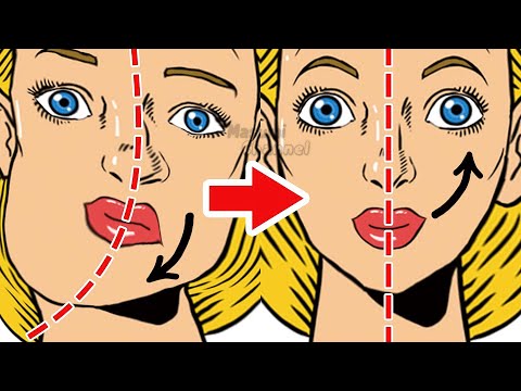 Lift Sagging Cheeks, Droopy Mouth Corners, Eye Corners! Fix Asymmetrical Face l Get Symmetrical Face