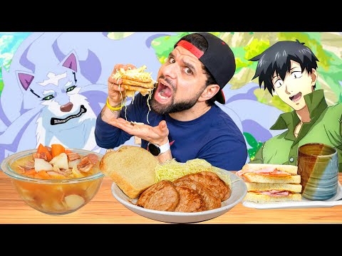 I Ate Only Campfire Cooking In Another World Food for 24 Hours!