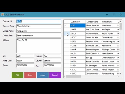 VB.NET Tutorial - Insert Update Delete Data in SQL Database from DataGridView