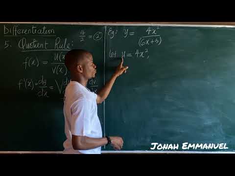 Quotient Rule Method of Differentiation