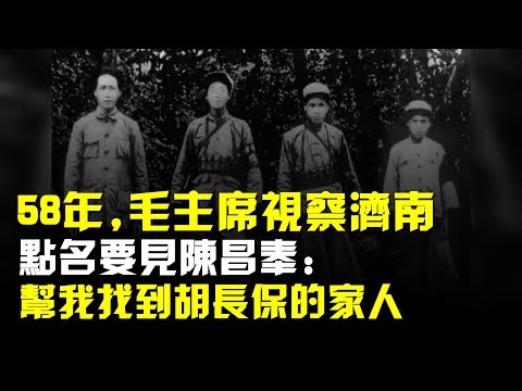 1958年,毛主席視察濟南,點名要見陳昌奉:幫我找到胡長保的家人