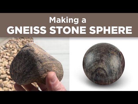 Watch Me Turn This Unique Gneiss Stone Into a Sphere!