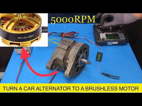 SÜPER GÜÇLÜ FIRÇASIZ MOTOR YAPIMI - ARABA ALTERNATÖRÜNÜ FIRÇASIZ MOTORA DÖNÜŞTÜRÜN