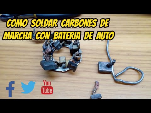 How to solder coals with a car battery and tin