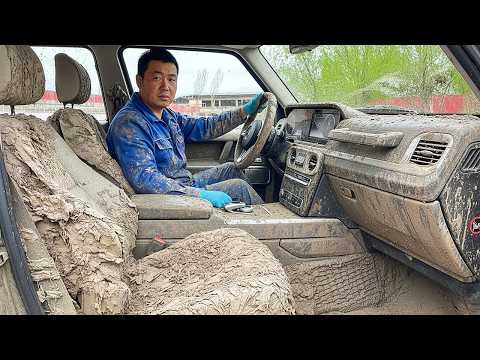 This guy cleans a flood-damaged BMW and turns it into a luxury car! Incredible transformation!
