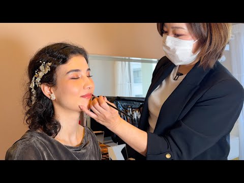 (ASMR) JAPANESE STYLE WEDDING MAKE UP (very emotional...)