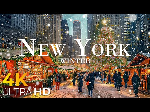 New York Christmas | The City That Never Sleeps, Glowing with Lights (4K Video Ultra HD)
