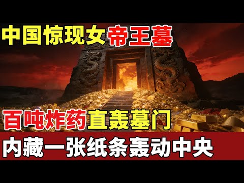 中国惊现女帝王墓，百吨炸药轰不开墓门，发现一神秘纸条，中央下令放弃700吨镇国宝物，从此不得挖掘【揭秘】