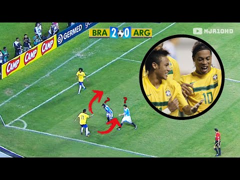 THE DAY NEYMAR AND RONALDINHO TOGETHER DESTROYED ARGENTINA (SKILLS AND MAGIC)