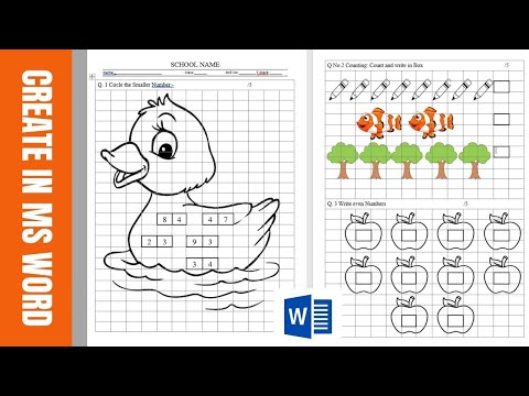 How to create Math Worksheets For Kids | Create kindergarten question paper