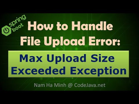 Spring Boot: How to Handle File Upload Error: Max Upload Size Exceeded Exception