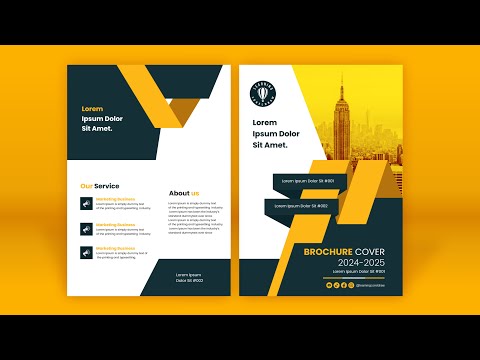 Brochure Layout Cover design with corel draw