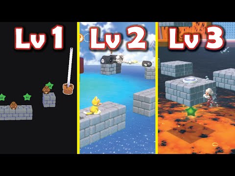 Making a Mario Level in 1 minute vs 10 minutes vs 1 hour - Custom Super Mario 3D World CHALLENGE!!