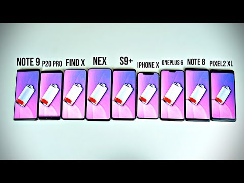 Note 9 vs S9+ / Find X / P20 Pro / iPhone X / NEX / Note 8 / OnePlus 6 / Pixel 2 BATTERY DRAIN TEST