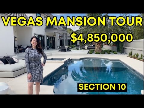 Tour A Spectacular $4,850,000 FULLY FURNISHED Las Vegas Mansion For Sale in Section 10!